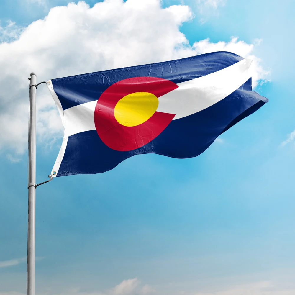 

Colorado Flag 3*5FT 90*150CM USA States Flags Design Custom Indoor Outdoor Decor Banners Polyester UV Resistance Double Stitch