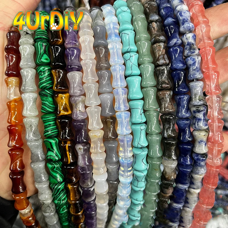 

wholesale 6*9mm Aventurine Stone Beads Irregular Amethyst Chalcedony Spacer Beads for Bracelet Making DIY Accessories