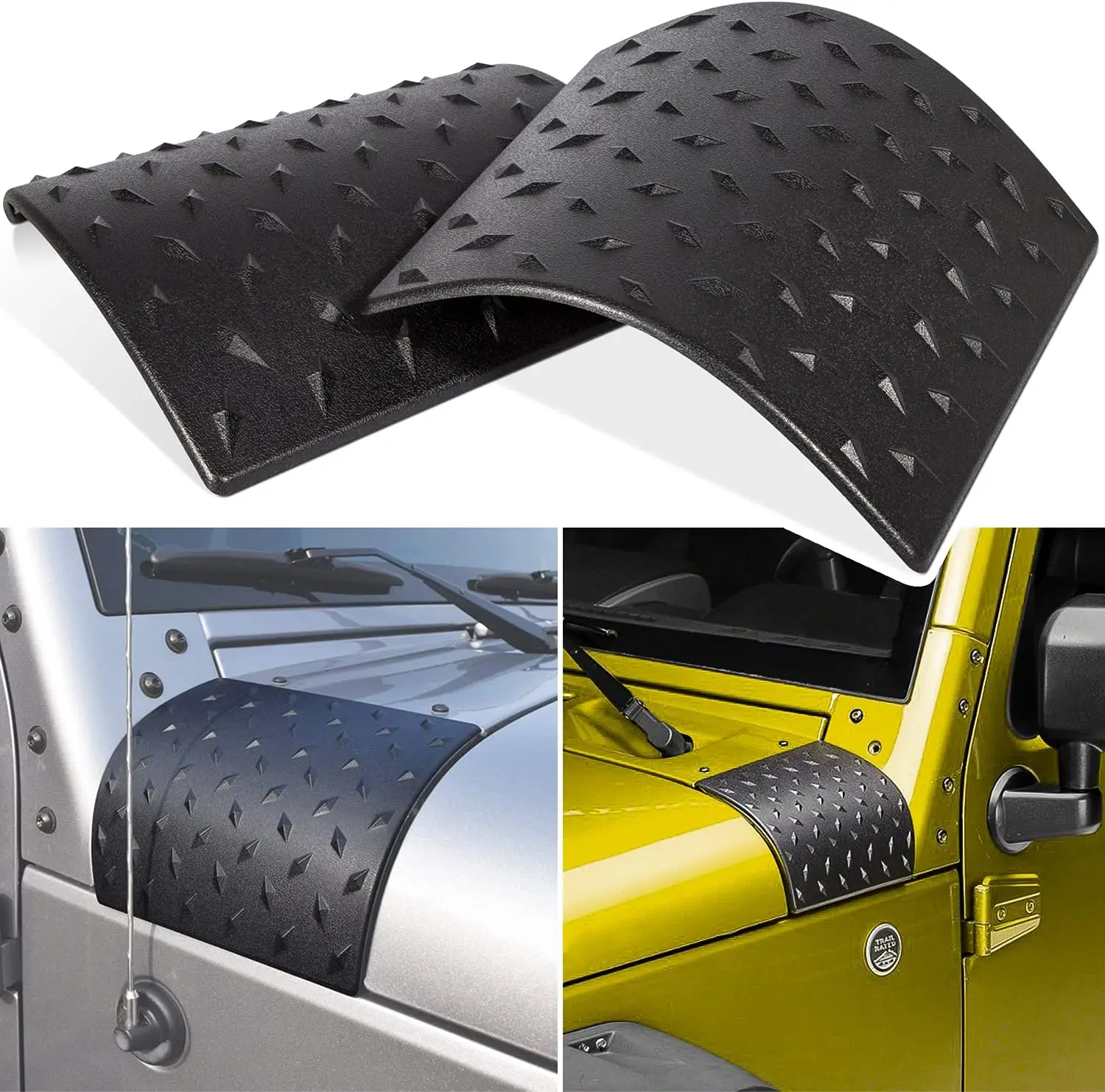 

2pcs Black Cowl Body Armor Outer Cowling Cover for Jeep Wrangler JK JKU Unlimited Rubicon Sahara X Off Road Sport 2007-2018