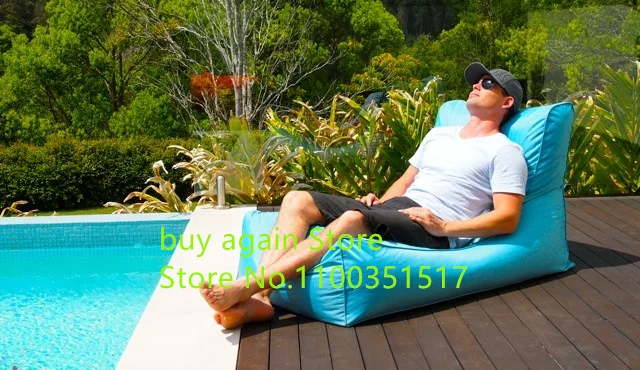 Waterproof lazy beanbag sofa outdoor bean bag high quality waterproof recliner cozy chair cover only