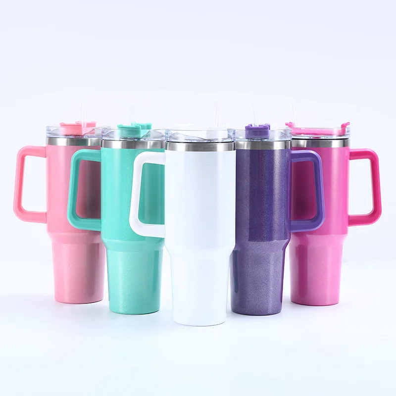 40 oz Tumbler with Handle and Straw Lid — TheLittleMilkBar