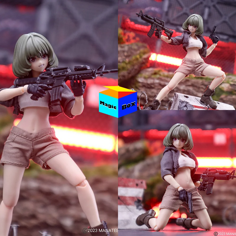 

Manatee Industry 1/12 Battle Female Short Hair Anime Girl Ellie Limited Edition Commemorative Kawaii Full Set 6in Action Figures