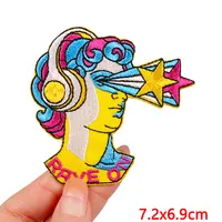 Buy Cartoon Eye Embroidery Patch | Iron-On Patches for Clothing | Thermoadhesive Patches on Clothes | Sew Sticker Camera Fusible Patch Online - Image 5