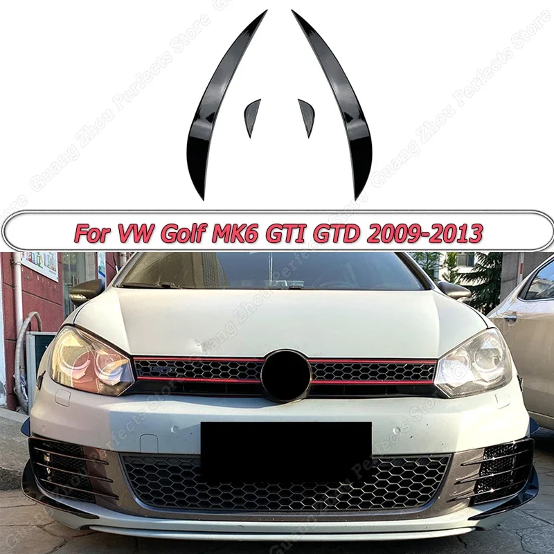 

4 шт., передний бампер для VW Golf MK6 GTI GTD 2009-2013