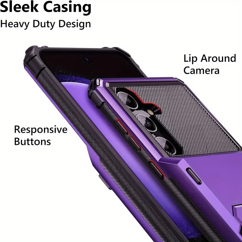 Wallet Phone Case with 5 Card Slots and Pocket Cover