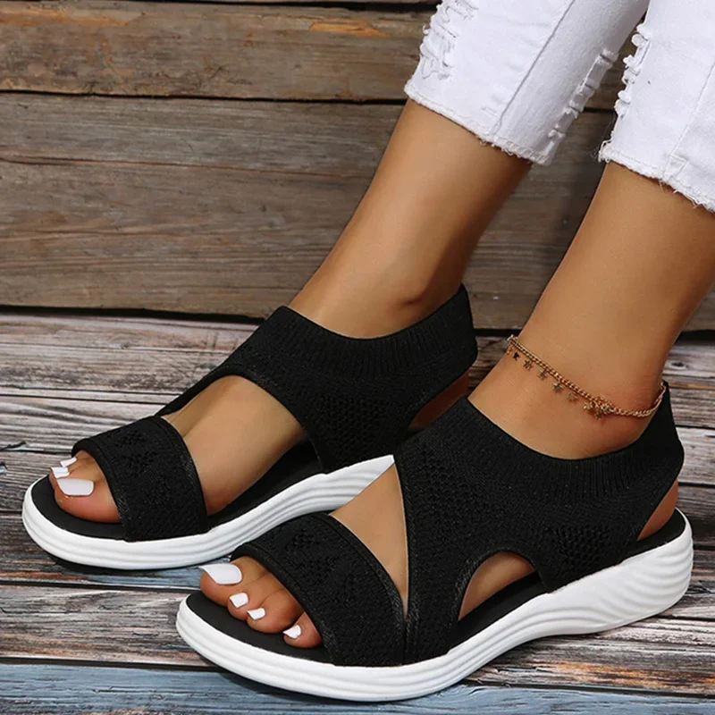 

Women Sandals Classics Summer Sandalias Mujer 2022 Casual Flat Shoes for Women Soft Bottom Summer Footwear Luxury Sandals Female