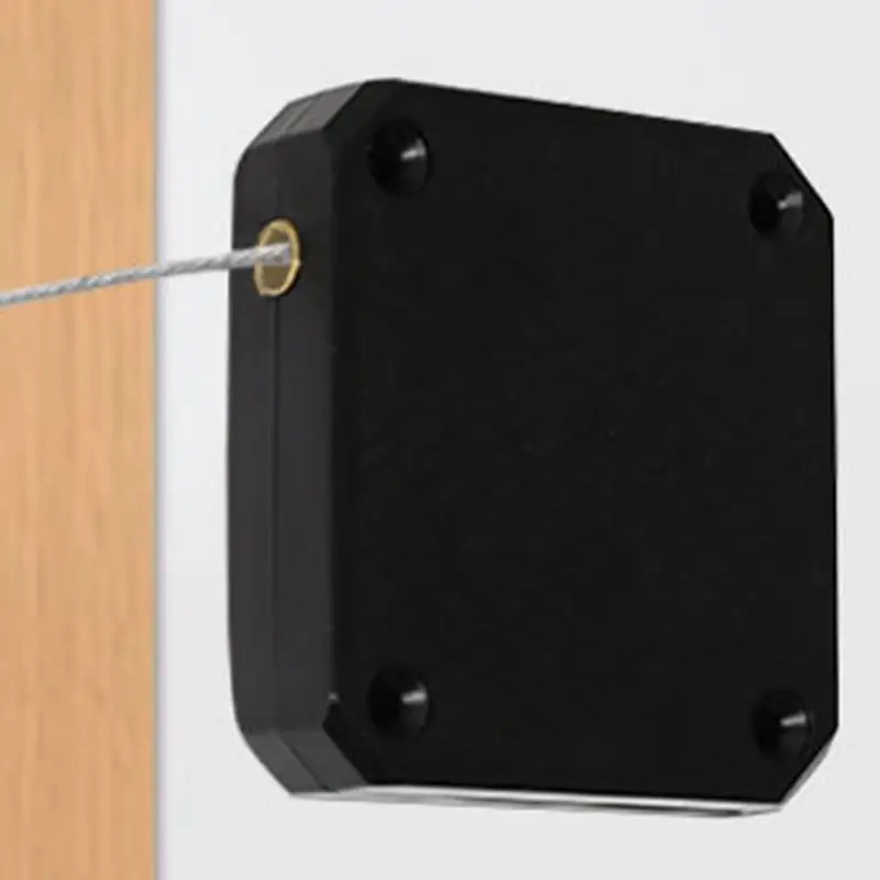 Automatic Sliding Screen Closer No-Punching Retractable Storm Door Closure Tool With 1.2m Steel String For Bathroom