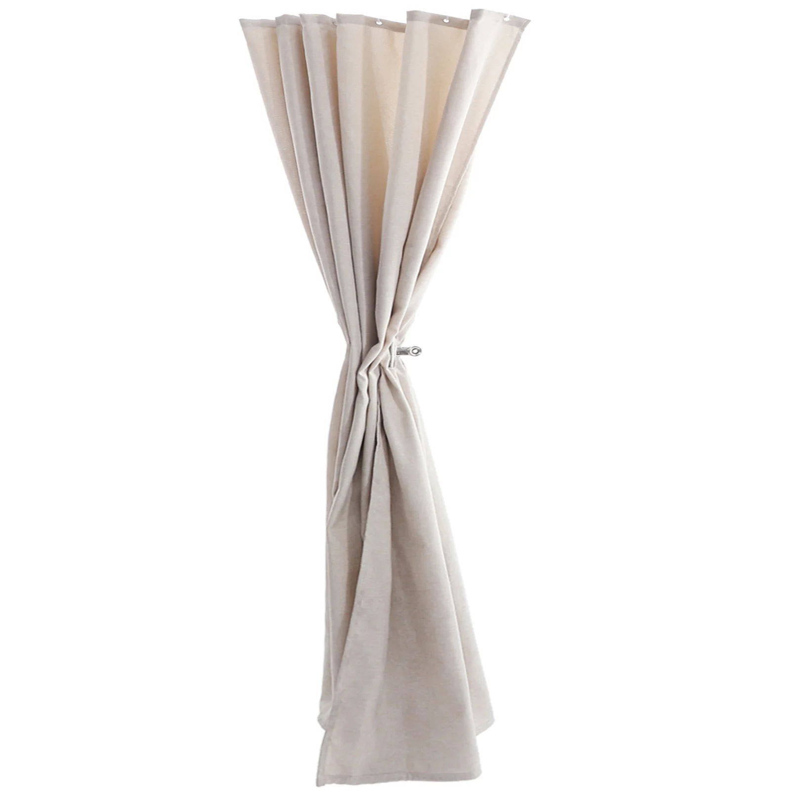 

Solid Color Bathroom Curtain Washable Dorm Hotel Hanging Linen Shower Curtain
