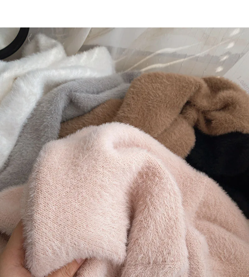 여성용 화이트 엘레강스 밍크 캐시미어 가디건, 루즈한 롱 가디건, 한국 따뜻한 하루쿠 스웨터, 2023 가을