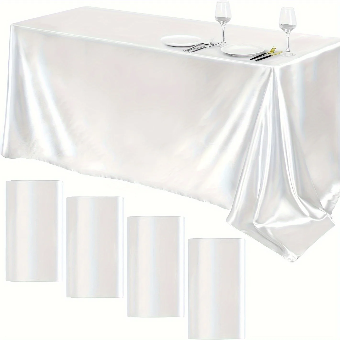 Table Cloth Rectangle Satin Wedding Christmas