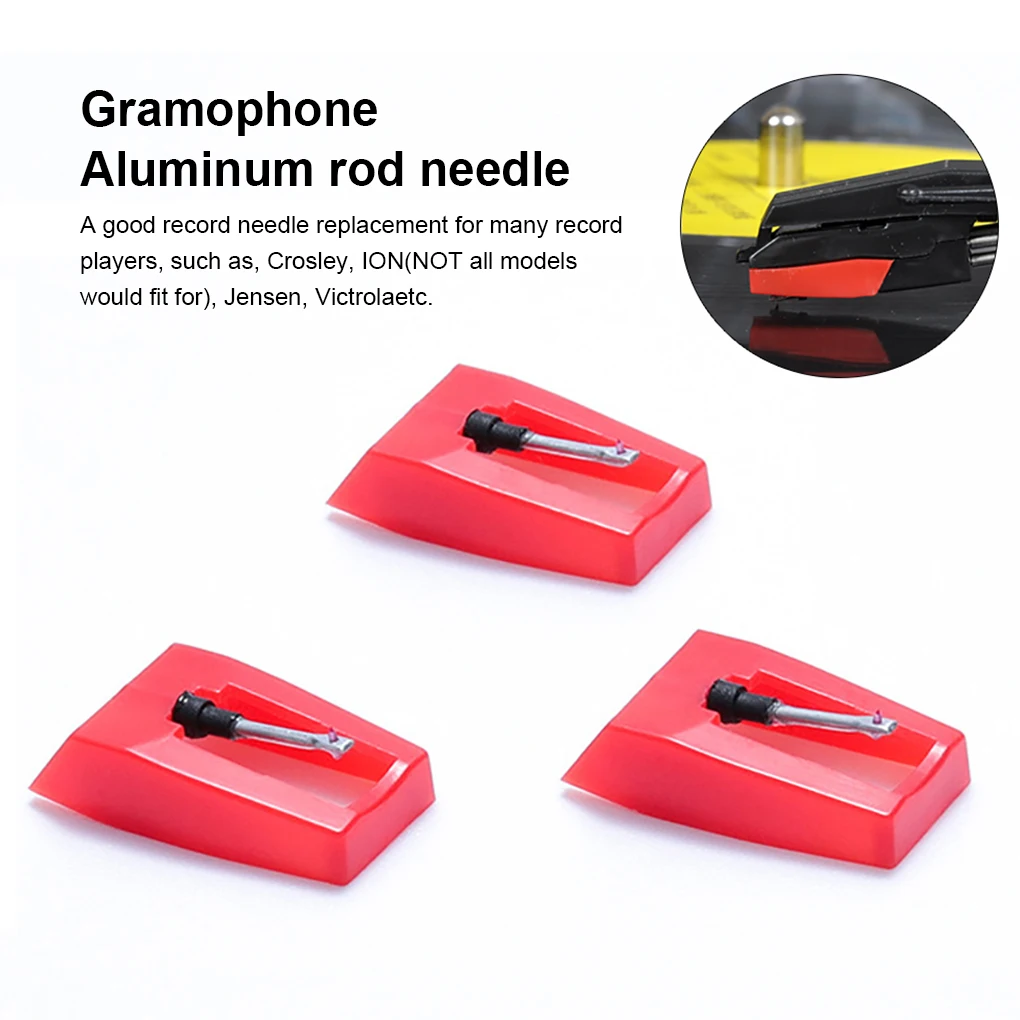 5Pcs Gramophone Turntable Replacing Needles Needle Replacement Rock Pop Music Record Player Stylus Styluses Spare Pa