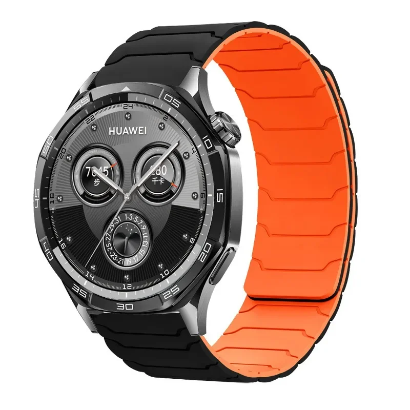 Magnetic Silicone Watchband Bracelet - Versatile 46mm Wristband