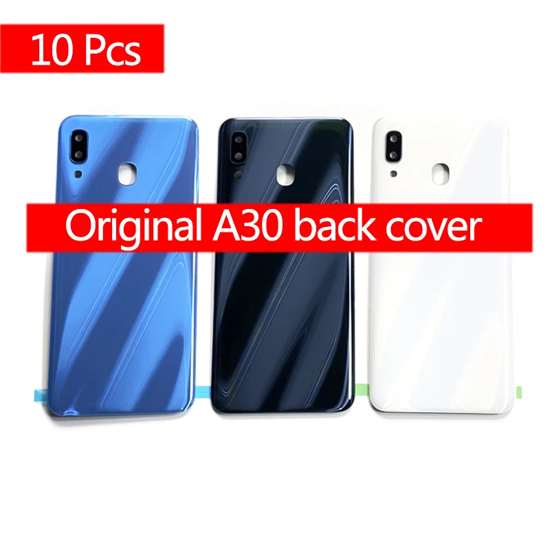 

10 pcs Original A30 Back Case For Samsung Galaxy A30 2019 A305 A305F SM-A305F Housing Battery Cover Rear Door + Adhesive +Logo
