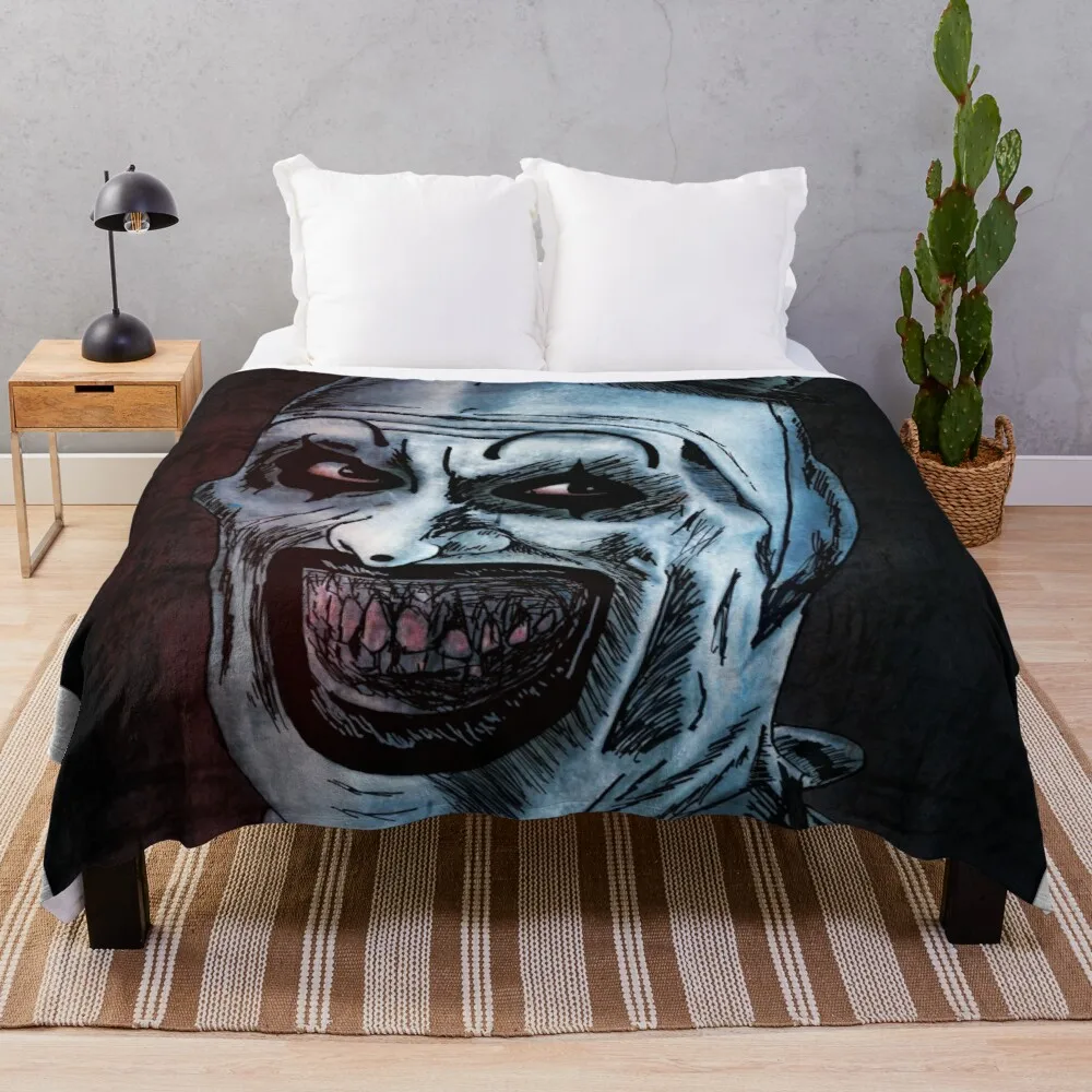 

Art The Clown Throw Blanket Hairy Blanket Giant Sofa Blanket