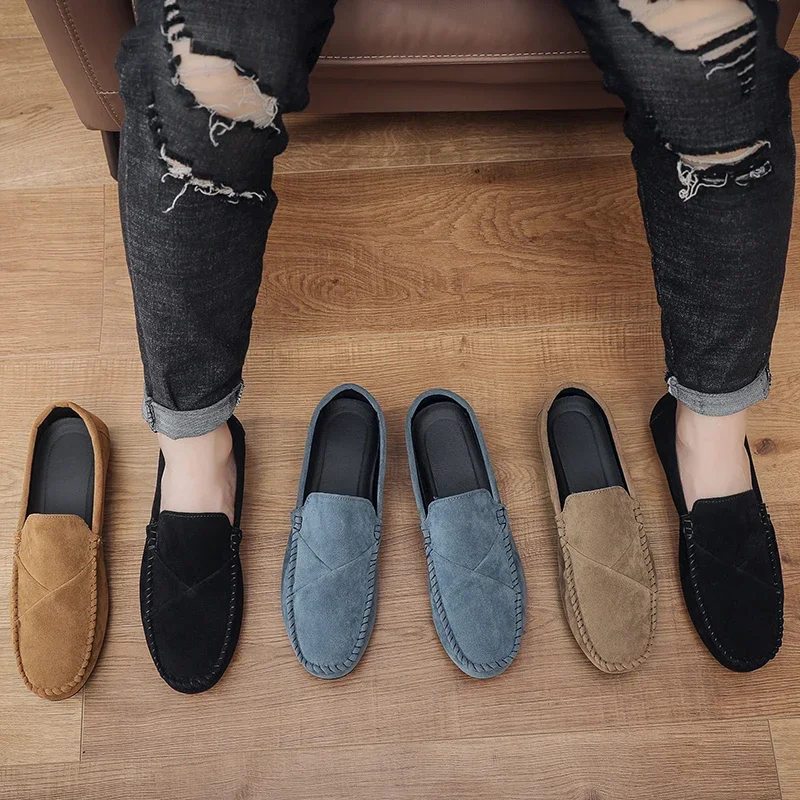 Fashion Suede Men Casual Shoes Male Lazy Shoes Breathable Comfort Slip-on Mens Driving Shoes Luxury Brand Loafers Moccasins 6