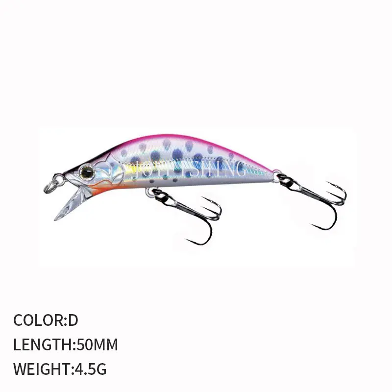 1Pcs 50mm Sinking Minnow Lure for Fishing Mini Minnow Wobblers Trout Carp Fishing Sinking Isca Pesca Hard Bait Minnow 9103