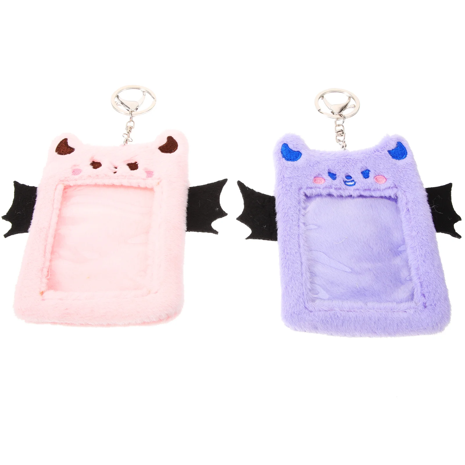 ID Card Holder Clip Plush Card Holder Postcard Holder Plush Postcard Sleeve Student Holder Photo Card Holder Anti-Lost Sleeves