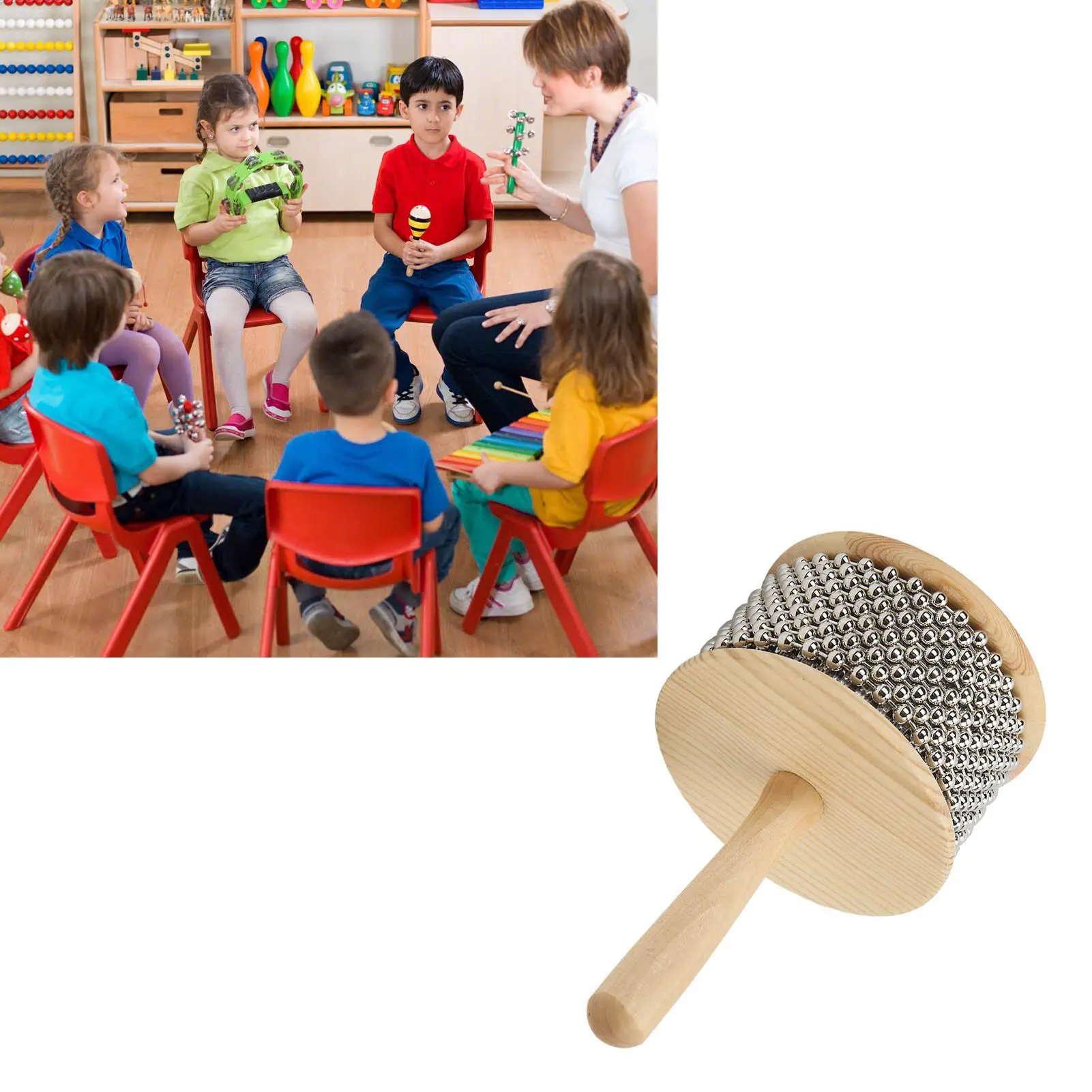 Portable Wooden Cabasa for rhythm Training, Easy to Use Eco-Friendly Attractive Design