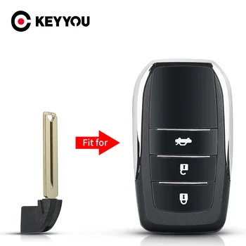 KEYYOU Smart Key Blade Uncut Car Key Fit For Toyota Camry Avalon RAV4 Prius C Corolla 2012 2013 2014 2015 inserire chiave di emergenza