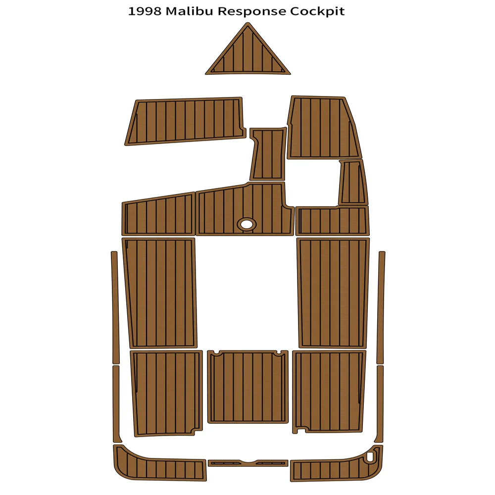 

Quality 1998 Malibu Response Cockpit Pad Boat EVA Foam Faux Teak Deck Floor Mat Flooring