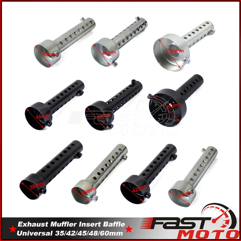 Universal 35Mm 42Mm 45Mm 48Mm 60Mm Db Killer Motorcycle Exhaust Can Muffler Insert Baffle Silencer For Harley Honda Yamaha Bmw