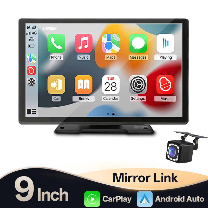9” Car Radio Wireless CarPlay Android Auto Multimedia Universal Video Player IPS