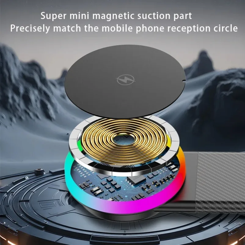 Car Charger Wireless Self-adhesive For iPhone Samsung Xiaomi