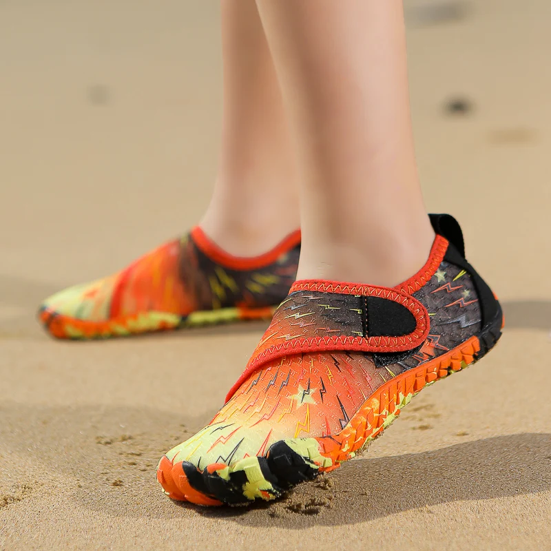Colorful Kids Aqua Shoes Beach Five Fingers Barefoot Water Shoes Swimming Seaside Upstream Wading Children Sneakers Summer
