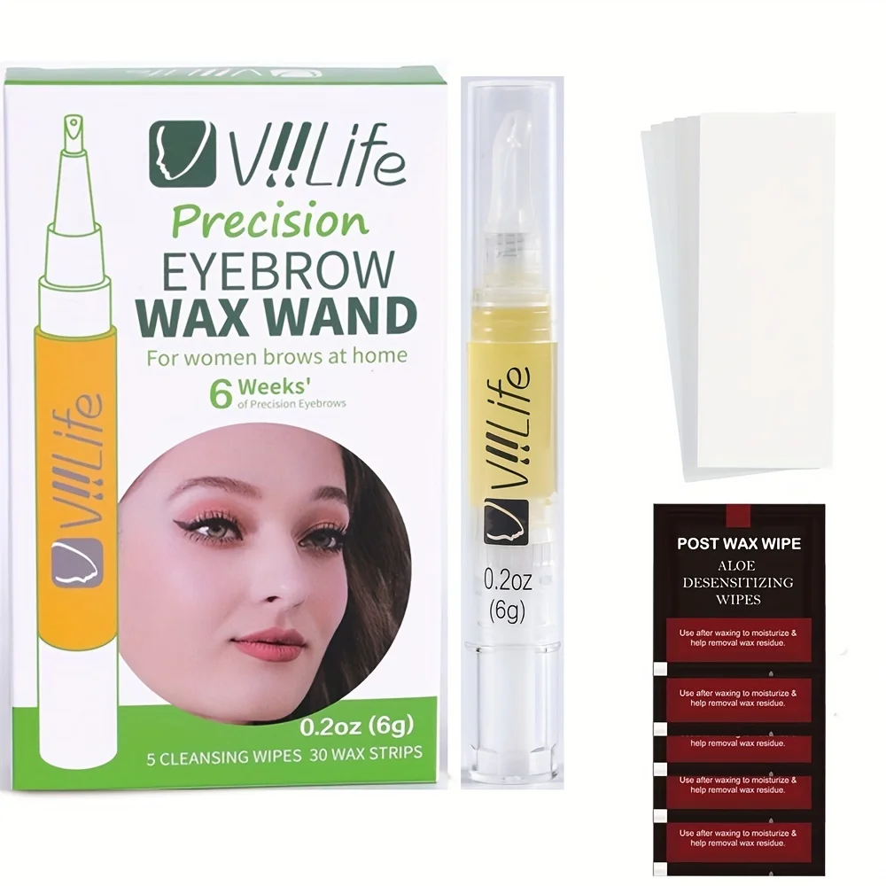 1pc Viilife Gentle Hair Removal Wax for Sensitive Skin, Fast-Acting Soft Wax for Eyebrow and Upper Lip,Suitable for Body, Cheeks 3