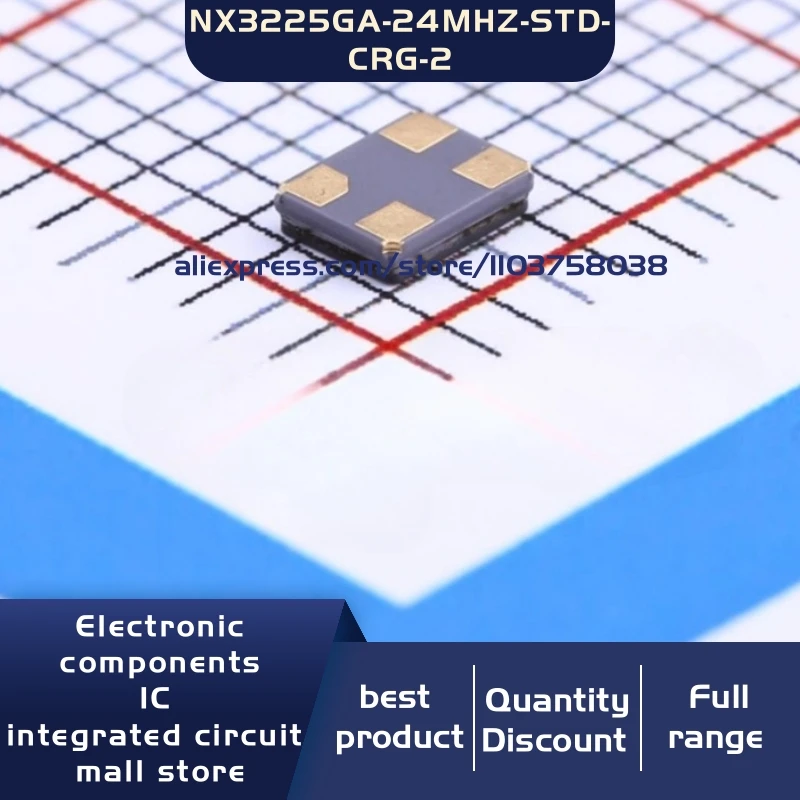 50개/묶음 NX3225GA-24MHZ-STD-CRG-2 24MHZ 8pF ±20ppm 3225 4P 크리스탈 발진기 공진기 4-SMD 재고 있음