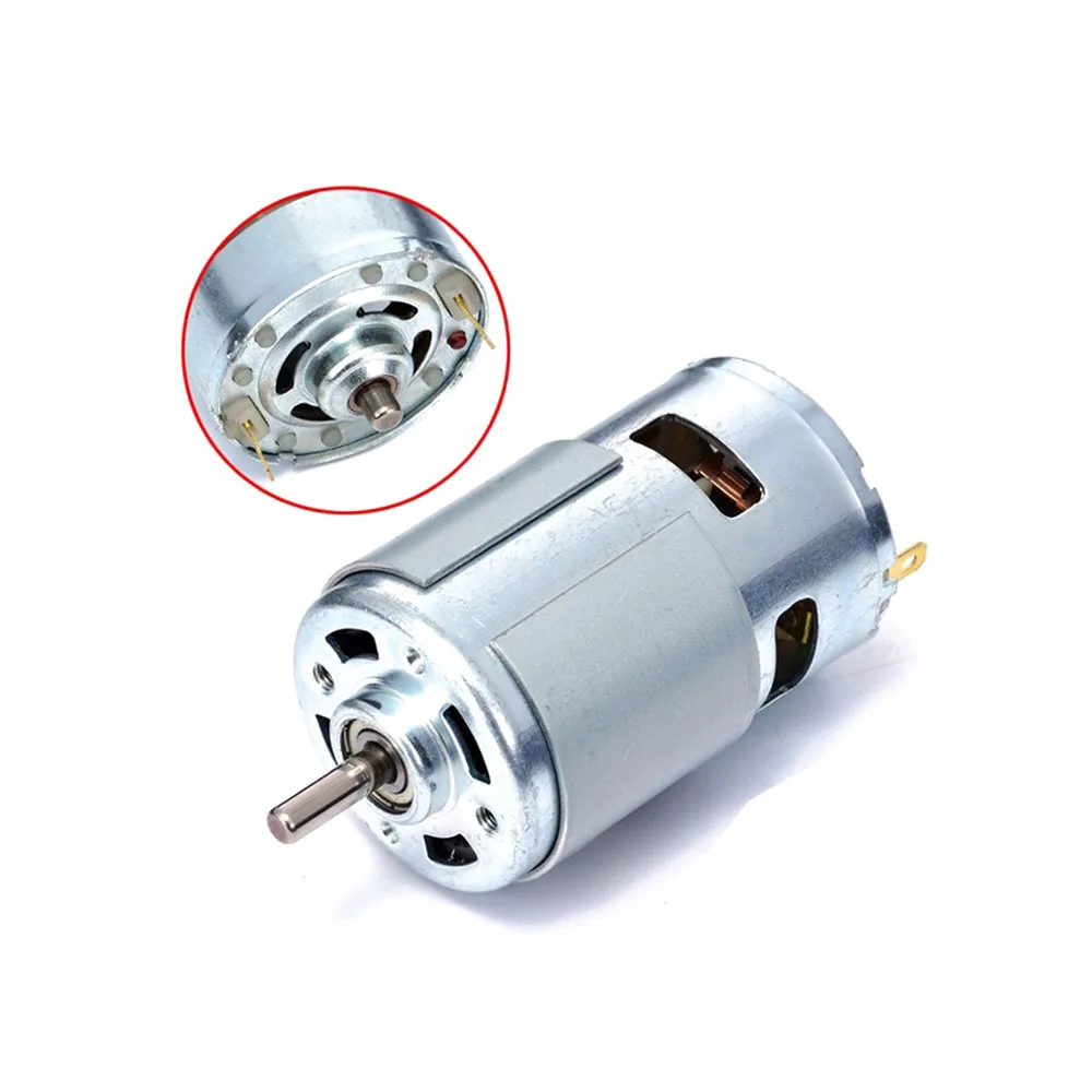 

775 DC Motor 12V-36V 3800-9000 RPM Ball Bearing Large Torque High Power Low Noise Motor 5mm Axis Diameter High Speed