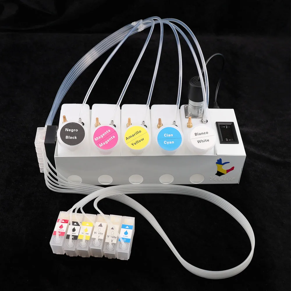 XP15000 DTF CISS 에프슨 연속 잉크 공급 시스템 에프슨 XP15000 변환 키트 화이트 잉크 탱크 교반기 포함 DIY 키트