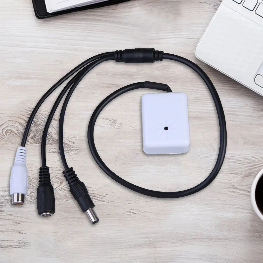 HiFi Audio Pickup Microphone 100m² Wide Range High Sensitive Mini Audio Pickup Microphone for CCTV/IP Camera/DVR/NVR