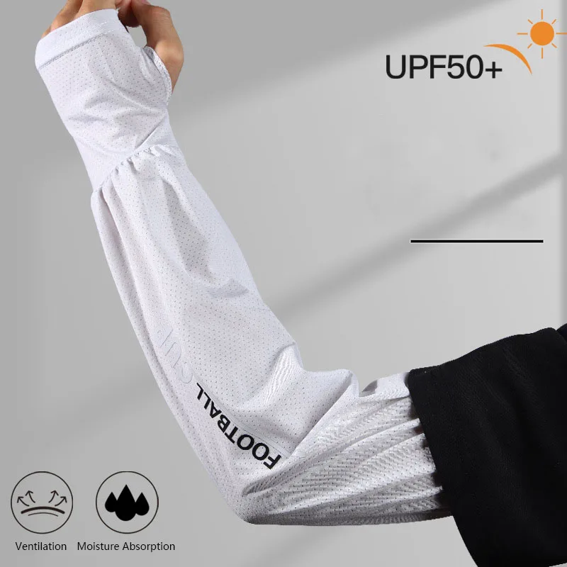 Summer Ice Silk Sleeves Enlarged and Extended UV Blocking Protective Sleeves For Arms Men's Loose Sunscreen