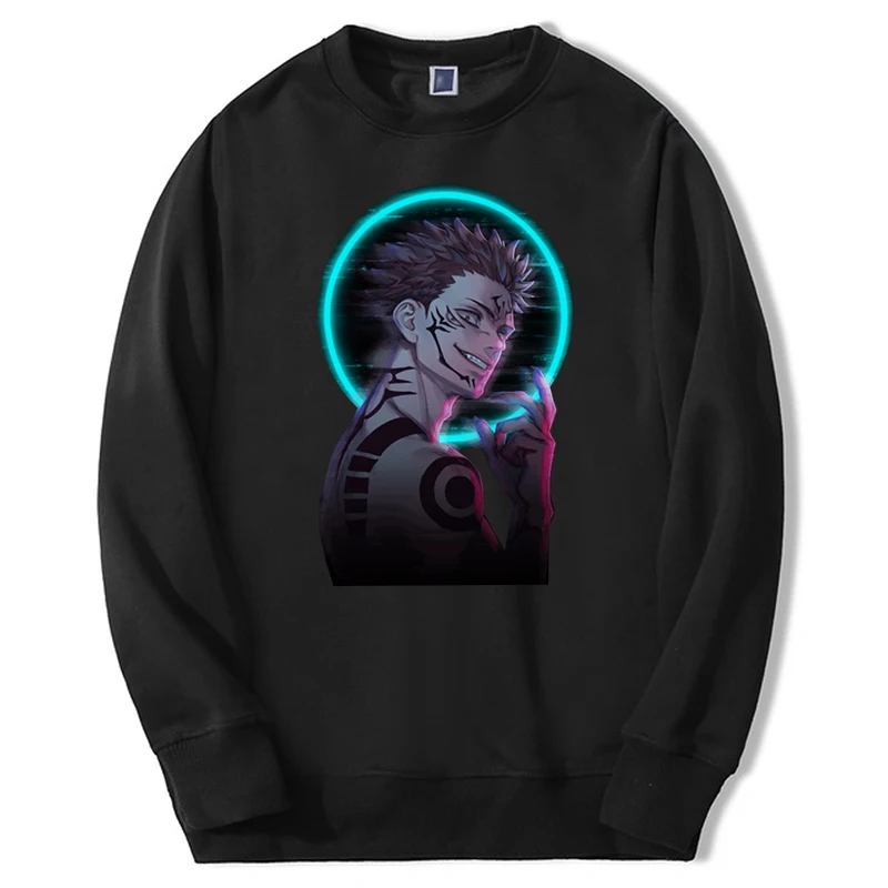 

2024 Winter Men's Oversize Cool Anime Jujutsu Kaisen Sweatshirts Casual Big Size Ryomen Sukuna Clothes Unisex Fashion Streetwear