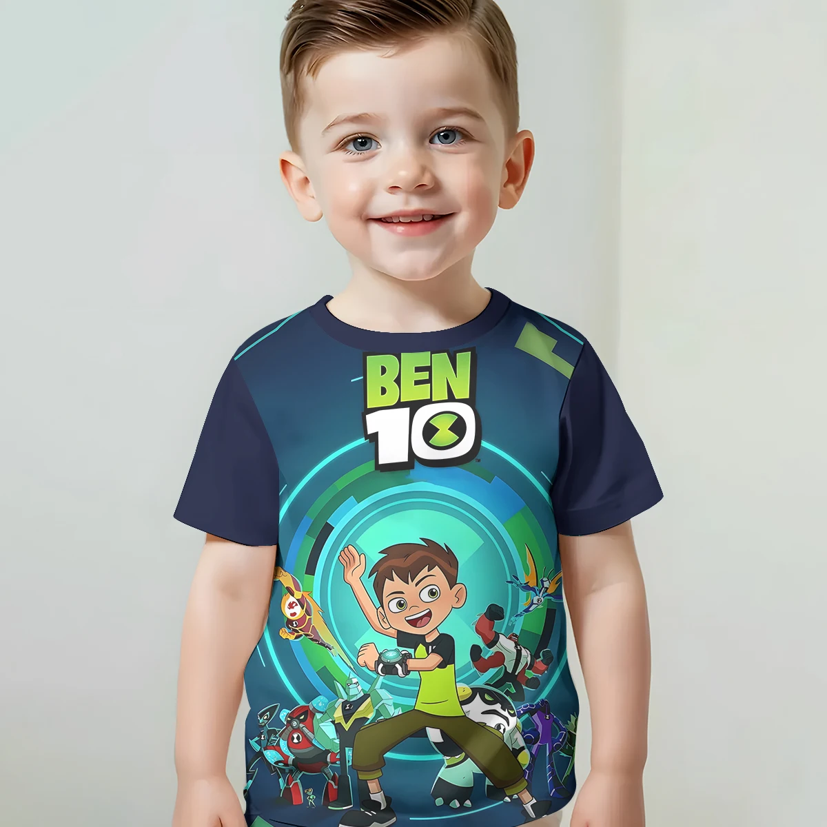 Ben Tennyson 10 T 3D Print Baby Clothing 5 to 14 Years Male Outdoor Clothes for Children Boy Girl Child T-Shirt Top Shirts 4