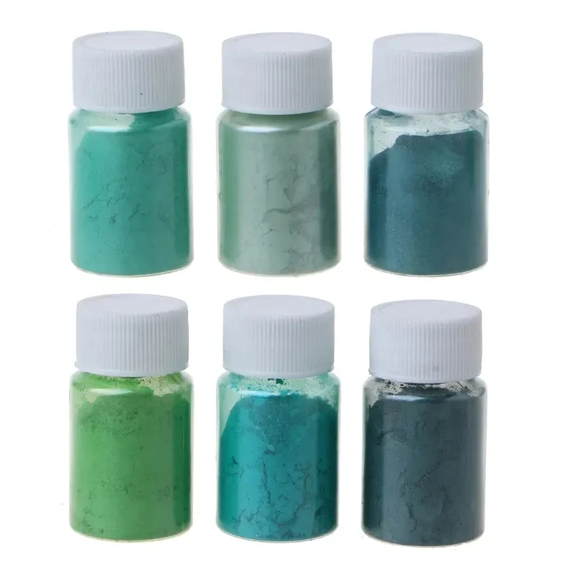 Royal Gold Mica Powder Symphony Highlight Pearlescent For Epoxy Resin Dye Nail Art Glitter Eyeshadow Soap Cosmetic Powder 6pcs