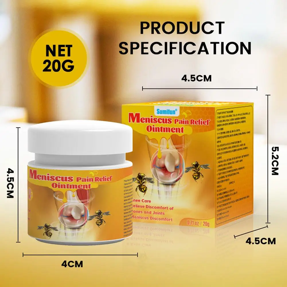 Bee Knee Pain Relief Cream Meniscus Sprain Medical Plaster Arthritis Rheumatoid Joints Analgesic Ointment Support Care 20g