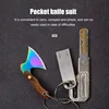 Mini Stainless Steel Small Axe Portable Key Chain, Small Kitchen Knife Disassembly ECD Gift Key Pendant Decoration, Outdoor Tool 3