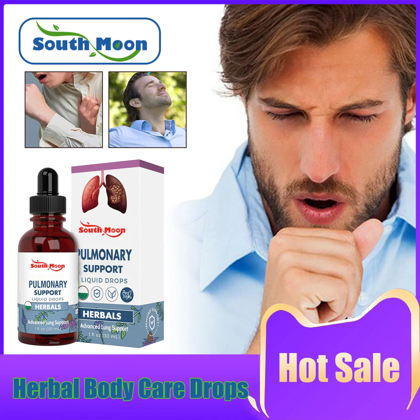 

Herbal Body Care Essence Drops Relieving Pharyngitis Sore Dry Itchy Throat Relief Discomfort Treatment Lung Cleansing Drops 30ml