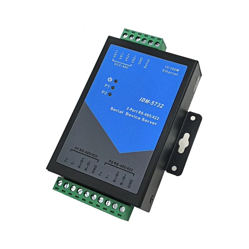 

2-port serial server 422 485 to Ethernet TCP/IP support 2 RS-485/422 industrial grade