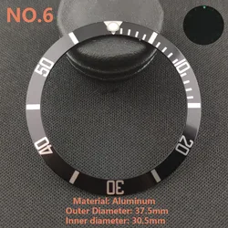 Luminous Aluminum or Ceramic Bezel Insert for Watches - 37.5*30.5mm (6)