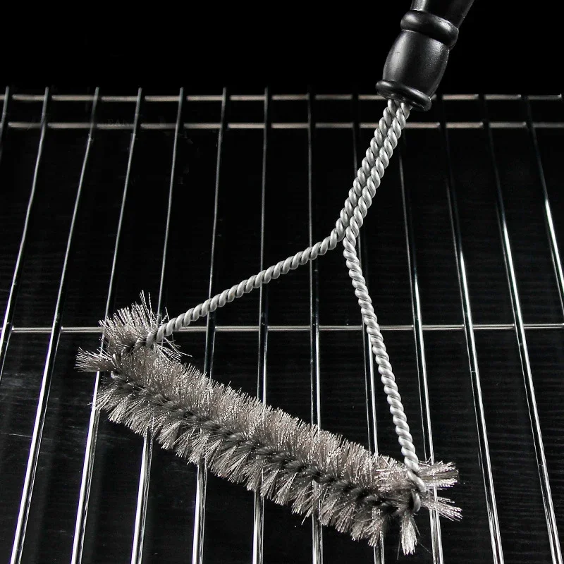 1pc Barbecue Grill BBQ Brush Clean Tool Grill Accessories Stainless Steel Bristles Non-stick Cleaning Brushes Barbecue Accessori