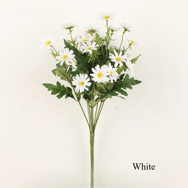 35CM24 Small Daisies Bouquet Artificial Flower Pastoral Home Decoration Wedding Decoration Chamomile