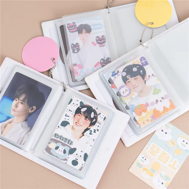 Kpop – classeur de cartes Photo, mignon Album Photo, Mini porte-carte Photo 3 pouces, cœur d'amour creux, collecteur de livres, Machine à relier Fajas 2