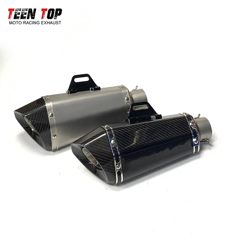 Universal Motocycle Exhaust Muffler 51mm 60.5mm Modified Escape Moto Carbon AK Exhaust BJ300GS BJ300 TNT300 Tornado 302R TRK502X