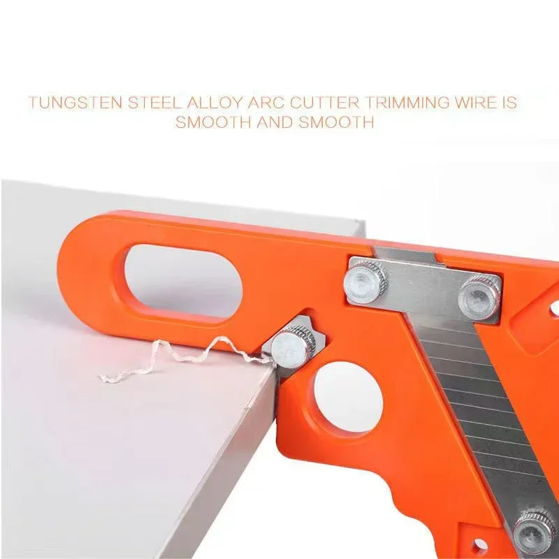

Woodworking Edge Band Trimmer Kit with Blades Striagt Curve Edge Corner Planer Arc Trimming Blade Wood Chamfering Deburring Tool