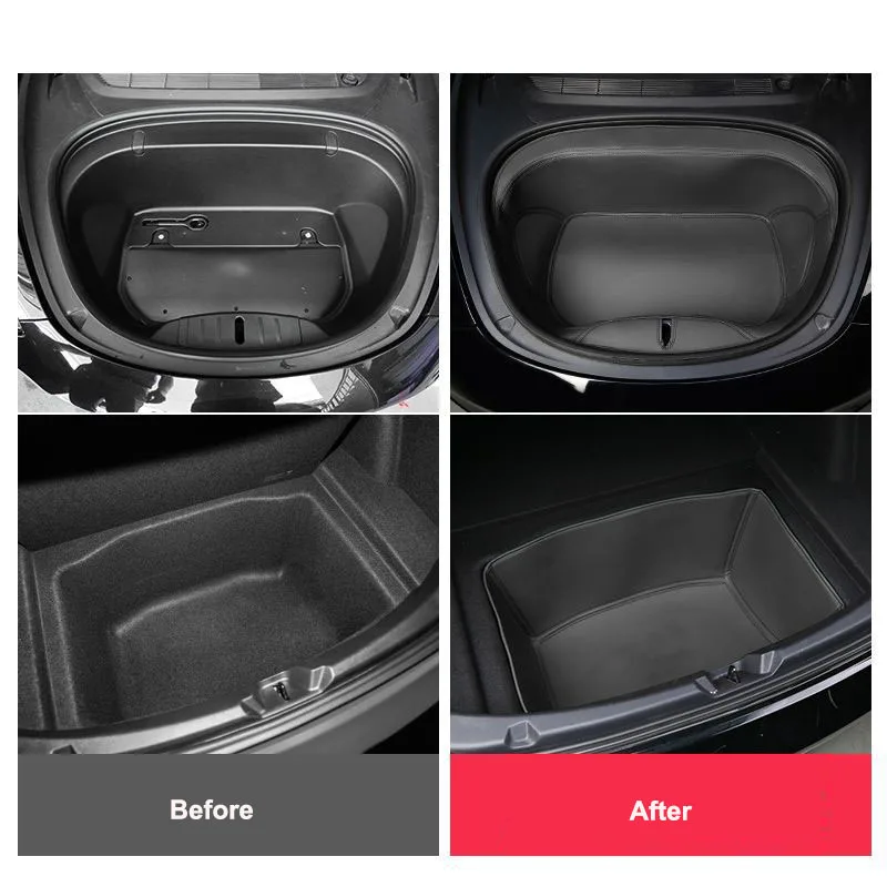 Tapis de Coffre en cuir Doublure Pour Tesla Model Y 3 Couverture Complète  Frunk Ensemble Tout Temps Botte Imperméable À L'eau Anti-dérapant Durable  Accessoires De Voiture - AliExpress