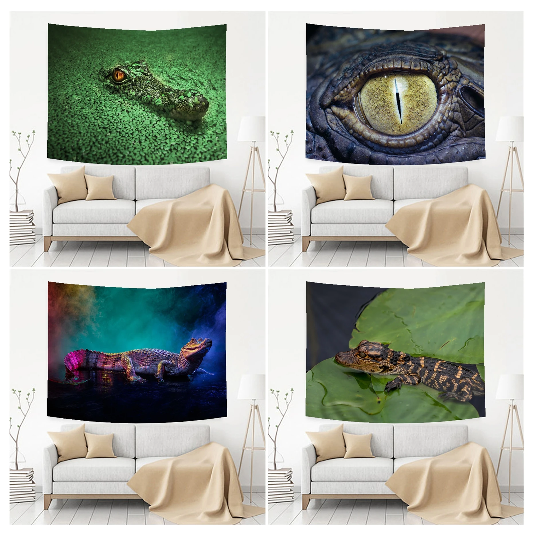 

Настенный Гобелен под крокодиловую кожу для гостиной