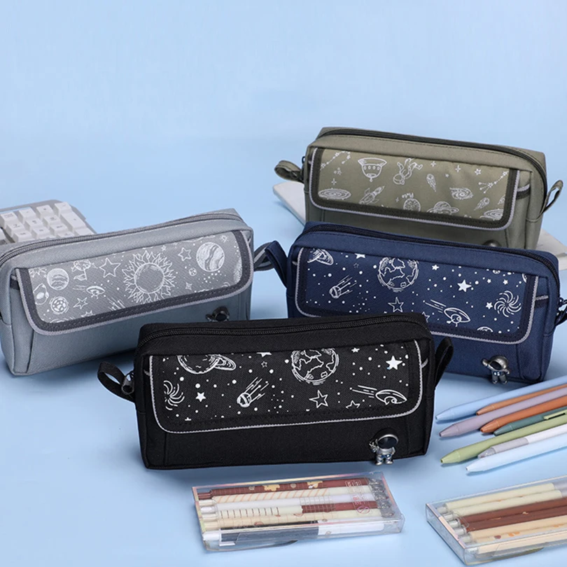 Starry Sky Pencil Case Large Capacity Kawaii Stationery Pencils Case  Estuche Escolar Pencil Box School Supplies Pencilcase